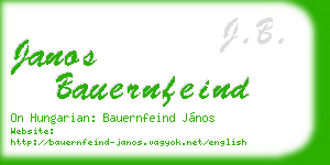 janos bauernfeind business card